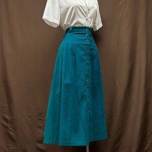 Corduroy basque waist skirt